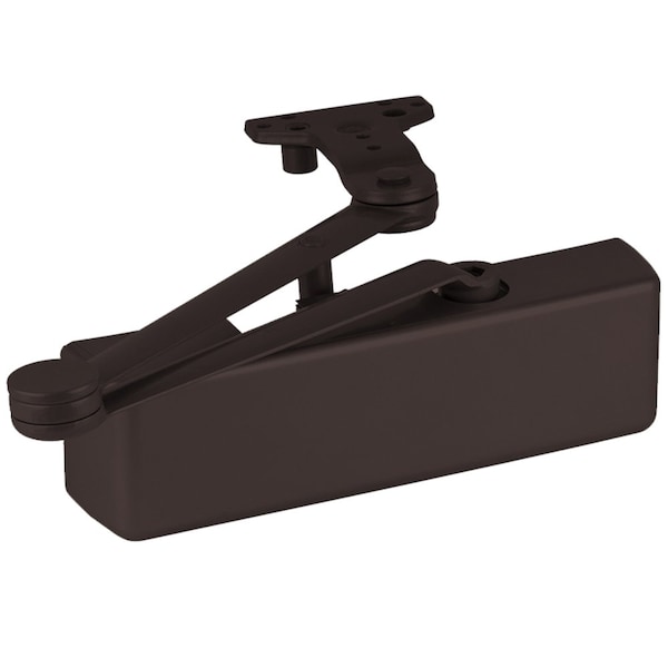Grade 1 Surface Door Closer, Hold Open Cush Arm, Push Side Mounting, 110 Degree Swing, Adjustable Si